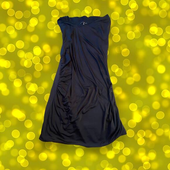 W118 by Walter Baker Black Ruched Little Black Mini Dress Size M - Picture 1 of 6